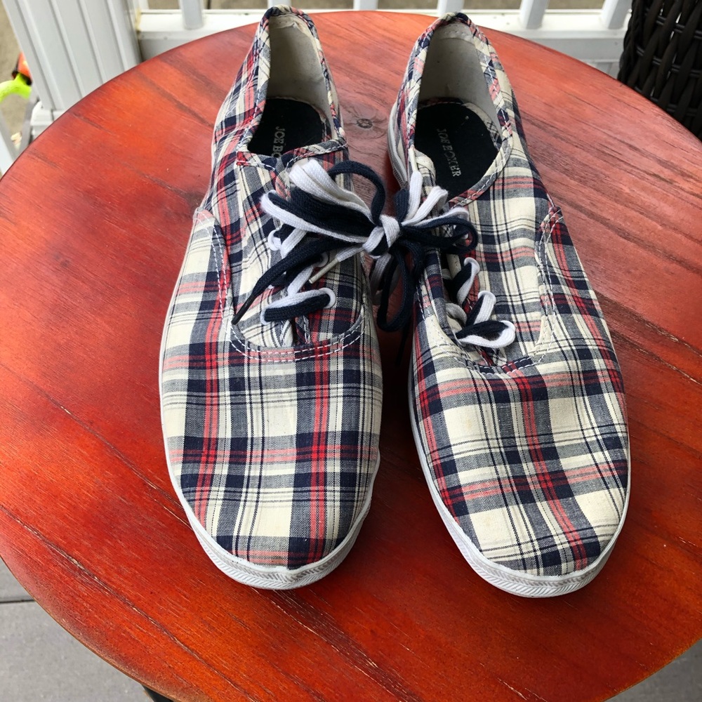 5/$25🔅Joe Boxer Plaid Canvas Sneakers - Sz 10